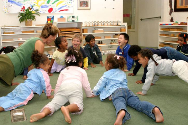 preschool children learning yoga